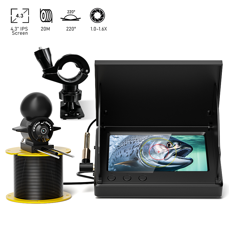 Fish Finder Portable - 4.3'' LCD Taşınabilir Balık Bulucu, 220'lik