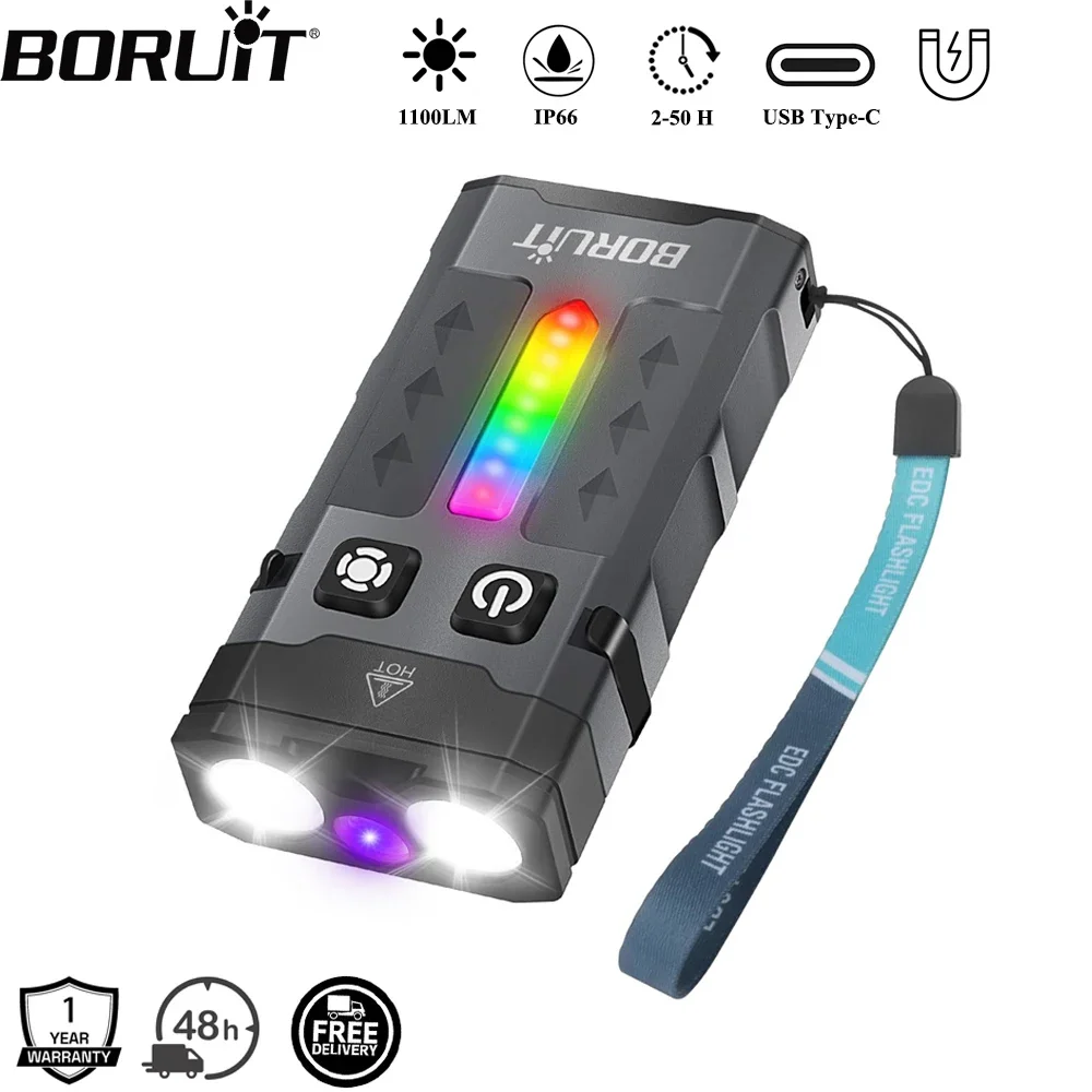 BORUiT EV20 1100LM EDC UV Anah - Fishing Light incelemesi ve fiyatı